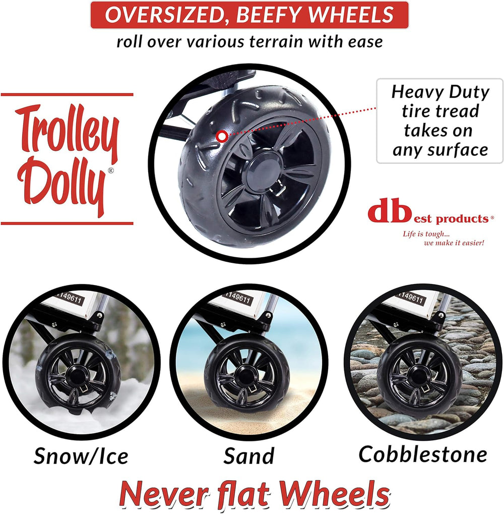 dbest products Trolley Dolly Black Foldable Shopping cart for Groceries with ...
