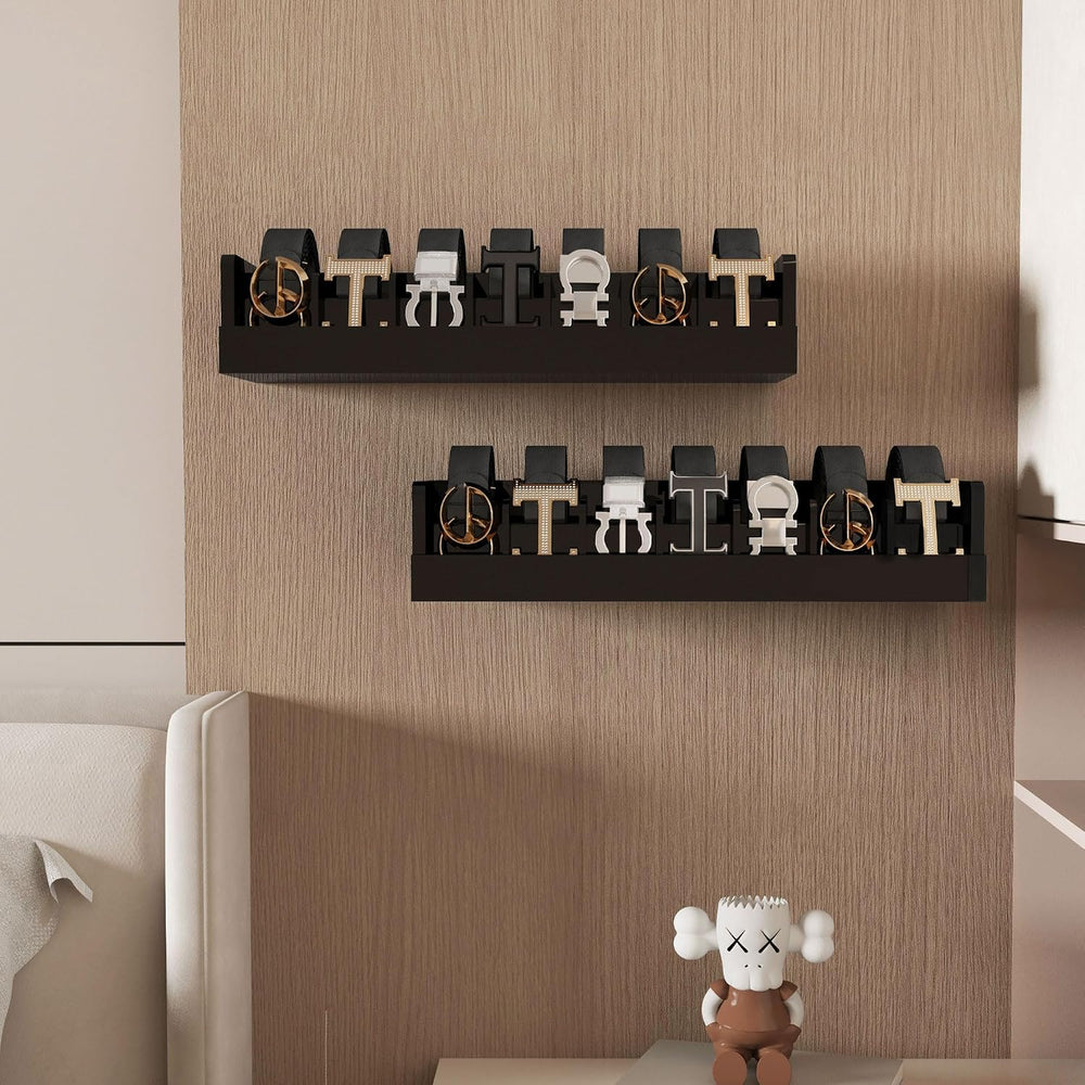 Belt Organizer for Drawer - Bamboo Belt Storage Organizer | Belt Rack for Clo...