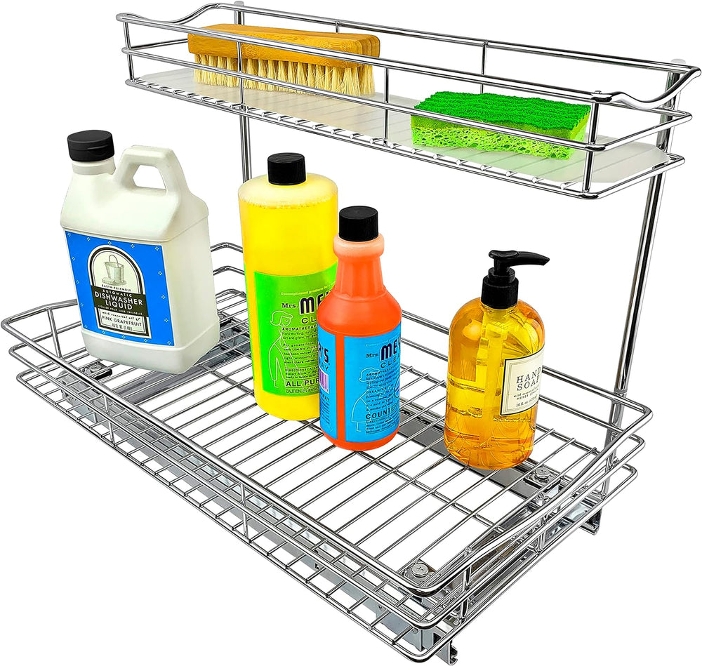 LYNK PROFESSIONAL® Pull Out Under Sink Kitchen Cabinet Organizer - 11.5 in. x...