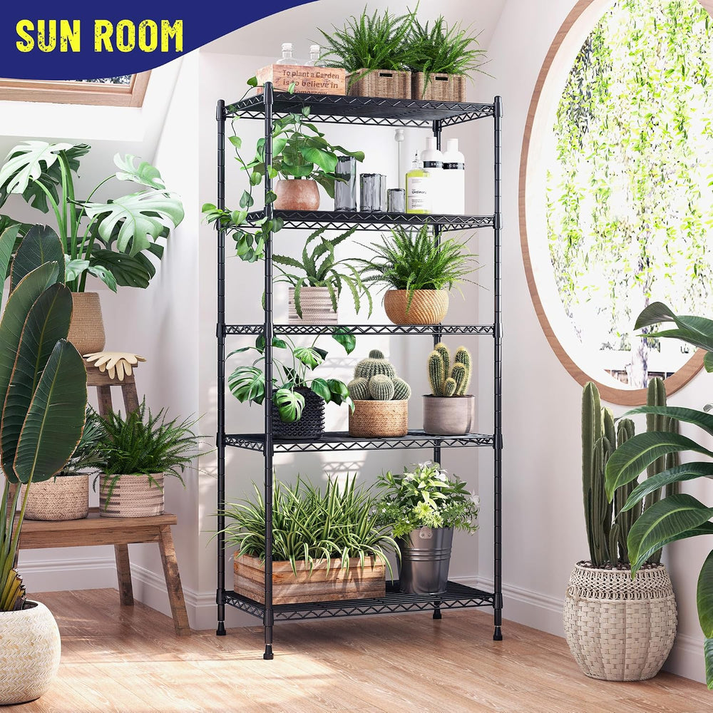 5 Tier Wire Shelving, 1010LBS Pantry Shelves Storage Shelves Adjustable Metal...