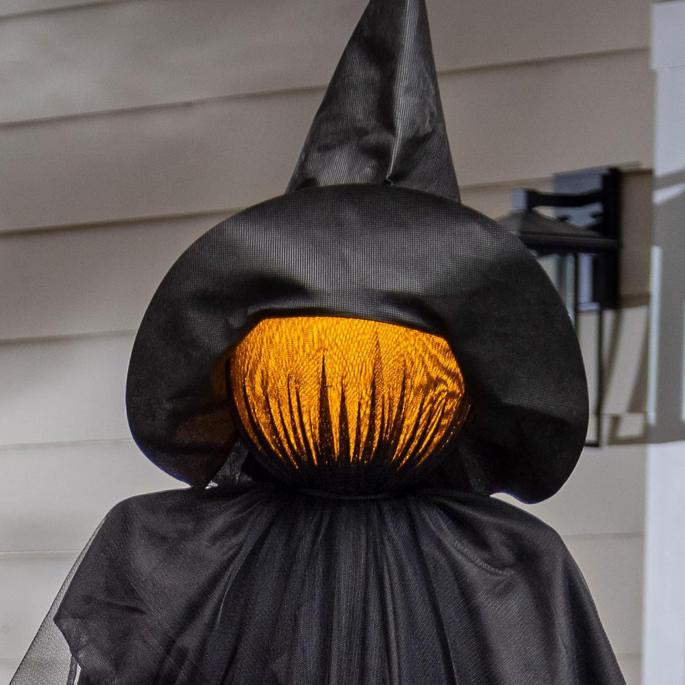 Evergreen LED Halloween 6 ft Black Witches with Hats Stakes, Outdoor Safe Wea...