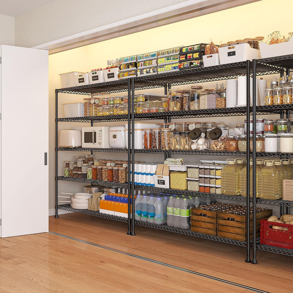 REIBII Heavy Duty 5-Tier Storage Shelves, 45.5''W for Kitchen Garage,...