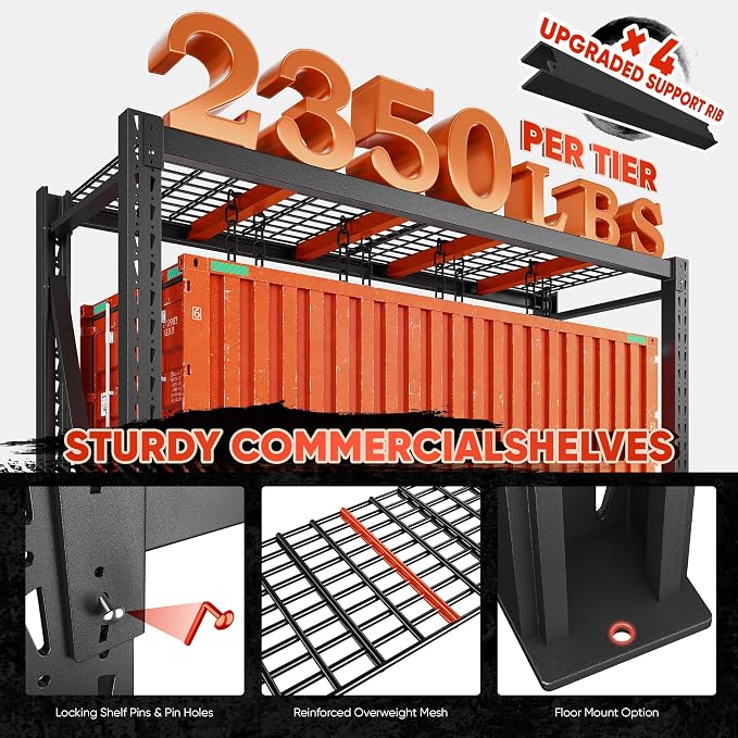 Bepatio 7014LBS Garage Shelving Heavy Duty 67.6W Storage Shelves Adjustable (...