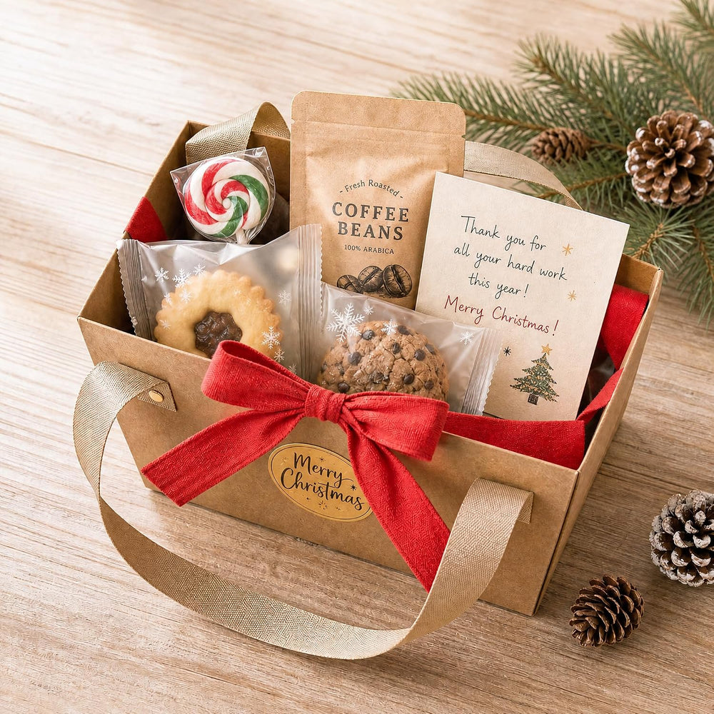 Cedilis 50 Pack Kraft Gift Basket with Handles, 9.8'' x 6.5''...