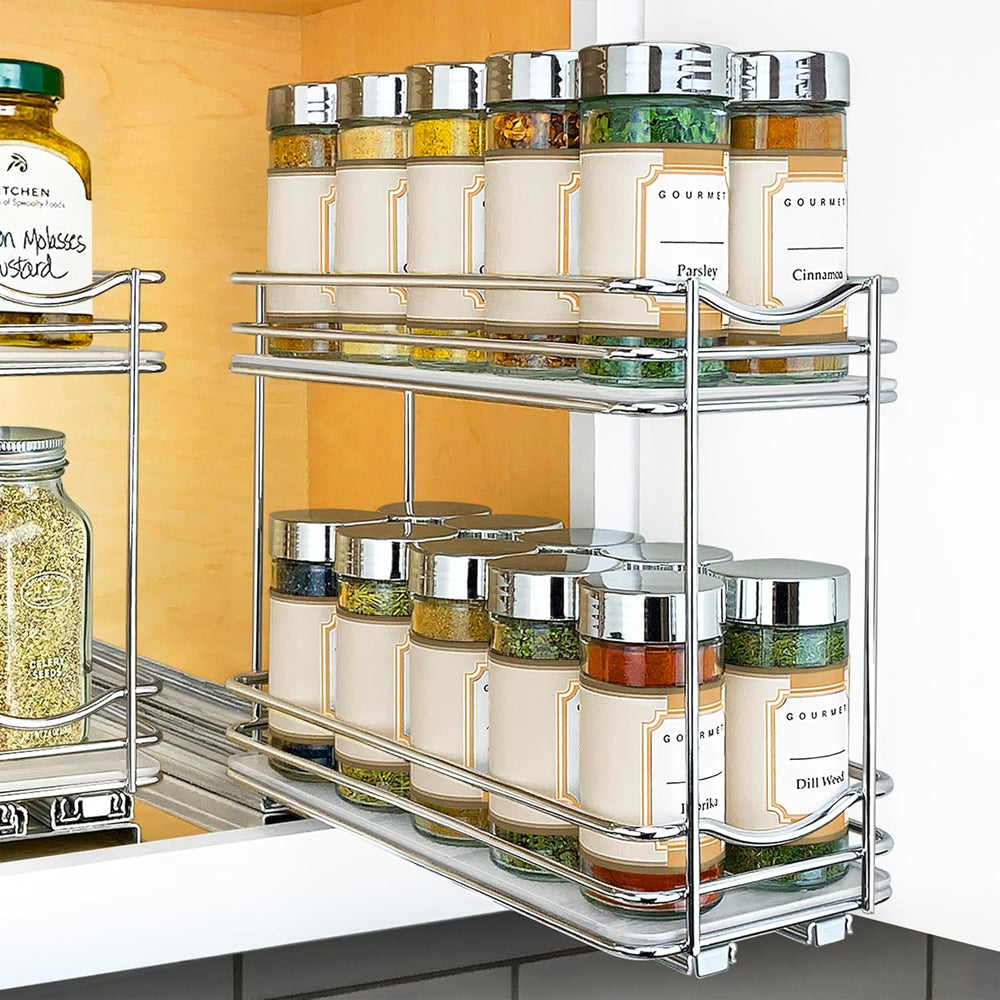 LYNK PROFESSIONAL® Pull Out Spice Organization for Cabinets - 4-3/8 inch Wide...