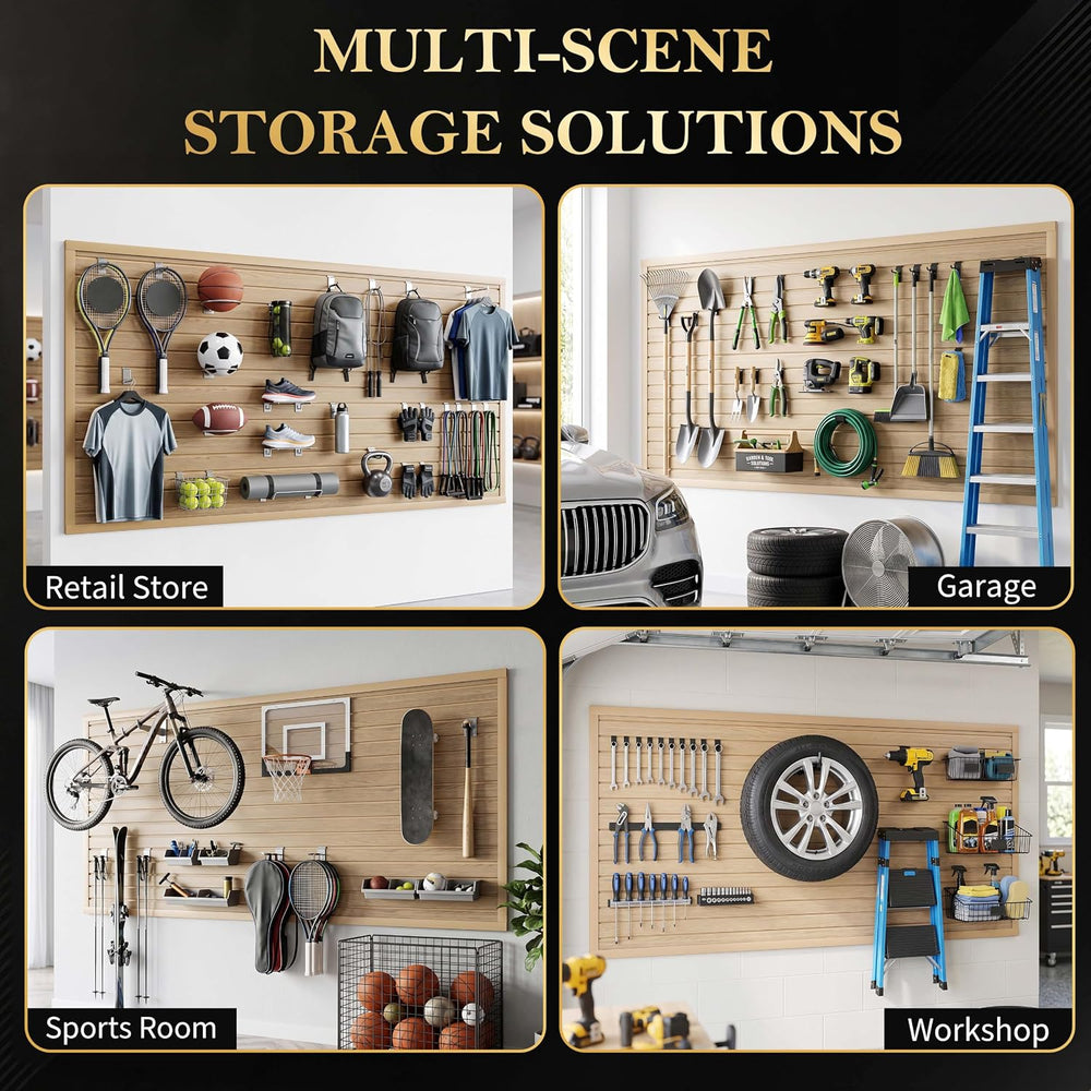 Slatwall 4x8 FT, Slat Wall Paneling Garage Organizer Storage System
