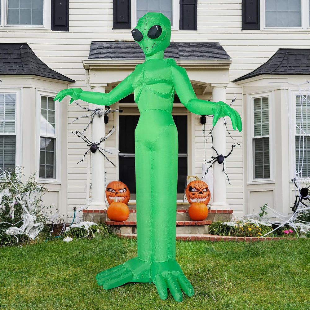Joiedomi 9 FT Tall Halloween Inflatable Decoration Outside, Blow Up Alien Inf...