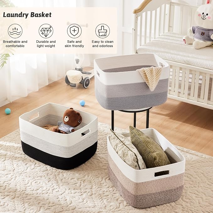 Blanket Basket, Rectangle Woven Baskets
