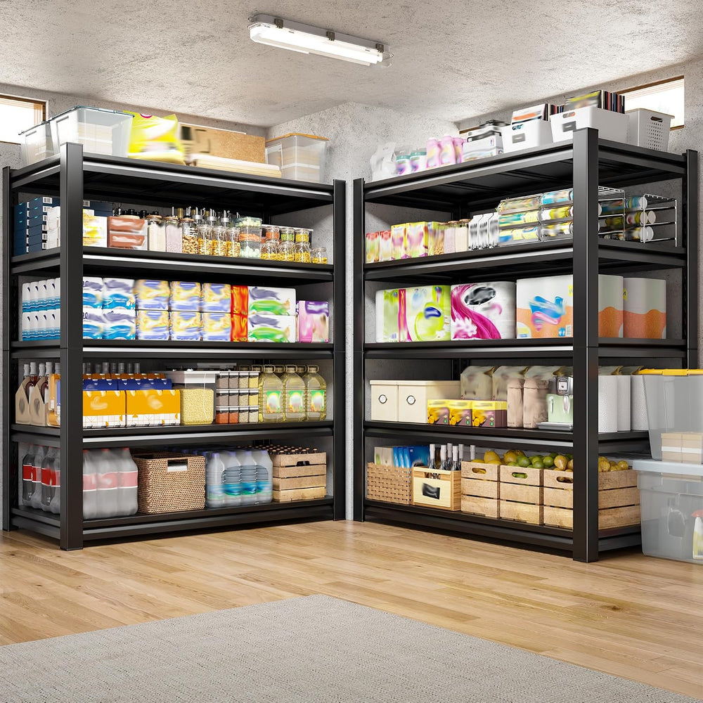 REIBII 5 Tier Garage Shelving for Garage, Adjustable Metal Shelving