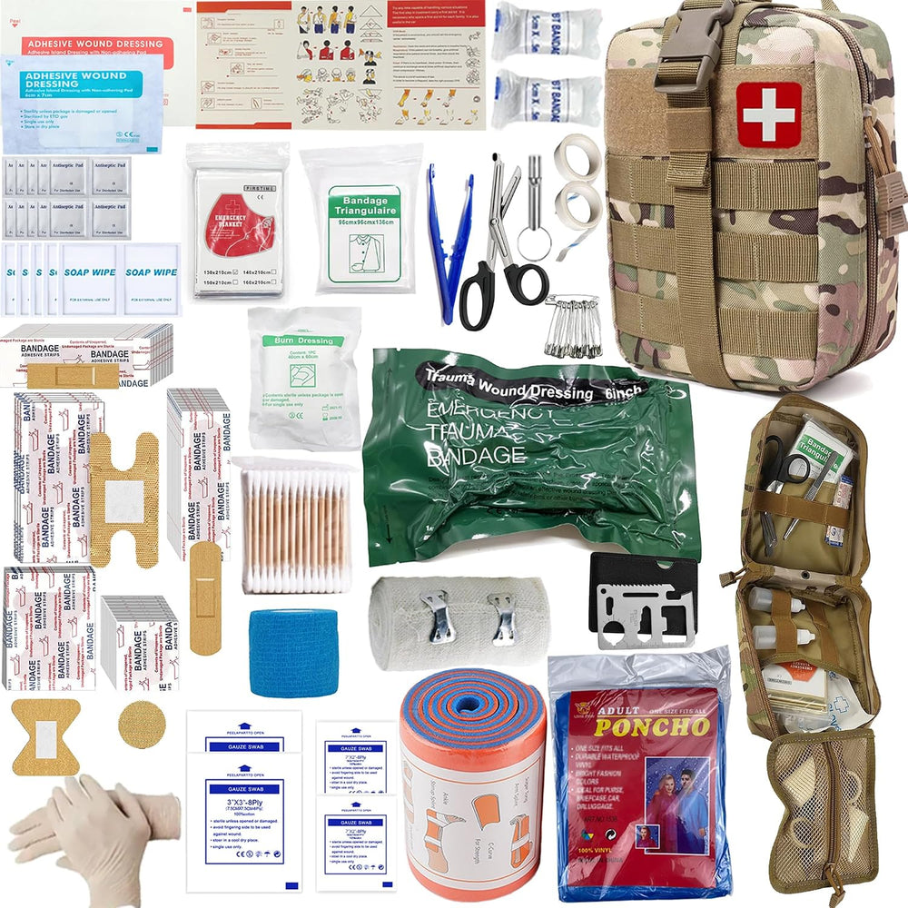 Universal IFAK Trauma First Aid Kit Molle Pouches Emergency Survival Kit Suit...