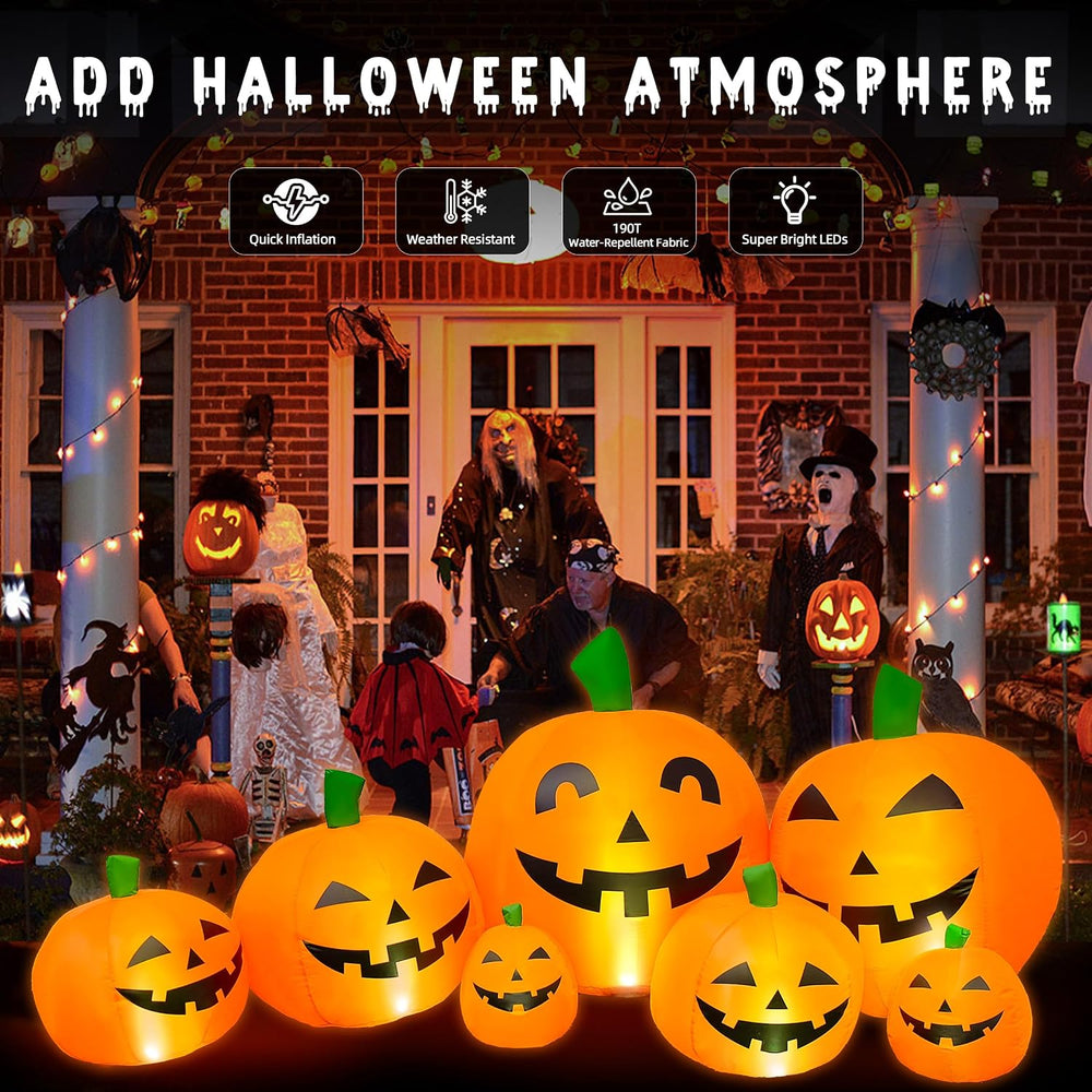 Halloween Decorations Outdoor 7.5 Ft Inflatables Pumpkins with LED Lights