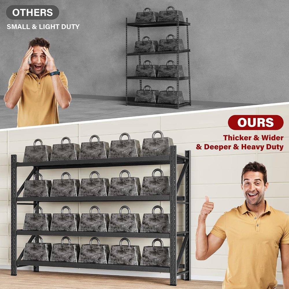 9000LBS Heavy Duty Garage Shelving Units,75" Wide & Deep Storage She...