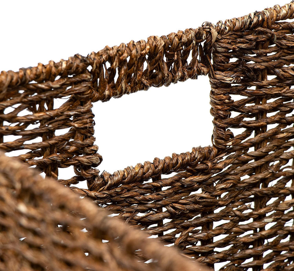 Foldable Storage Basket with Iron Wire Frame By Trademark Innovations (Set of 4)