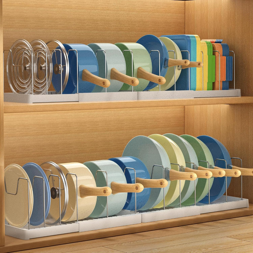 Nigelia 31.5" Expandable Pots and Pans Lid Organizer Under Cabinet (2 Pack)