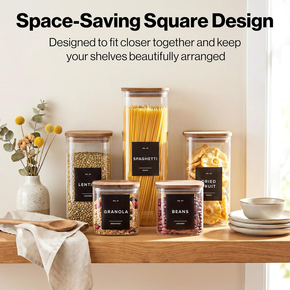 Glass Food Storage Jars - Containers for Pantry Organization