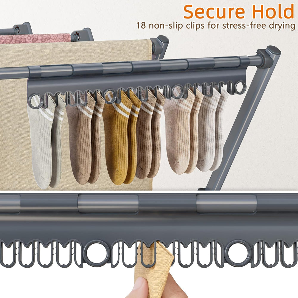 Drying Rack Clothing,35.4in Long Drying Poles Large Clothes Drying Rack