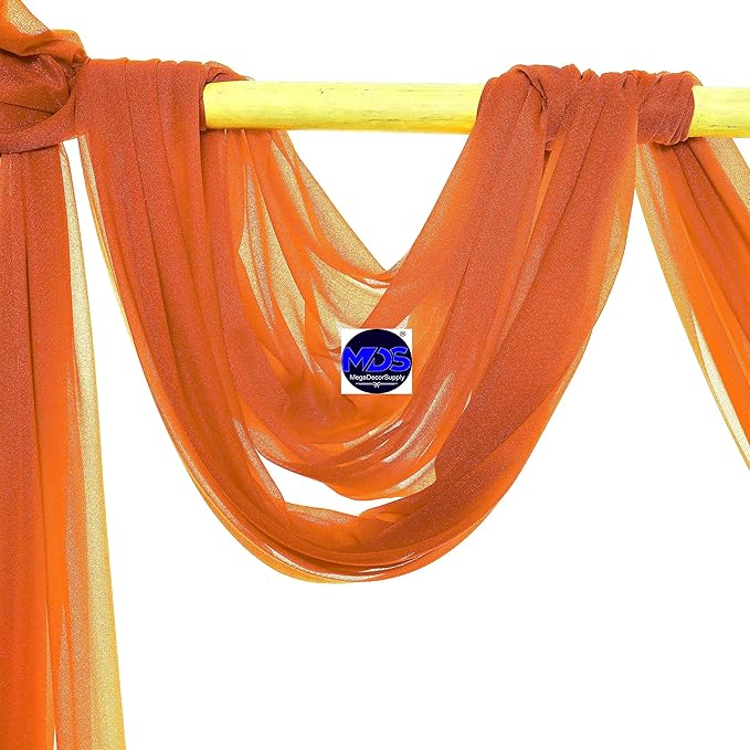 MDS Halloween Chiffon Draping Fabric - 2 Panel, 30" Wide x 40ft Long - S...