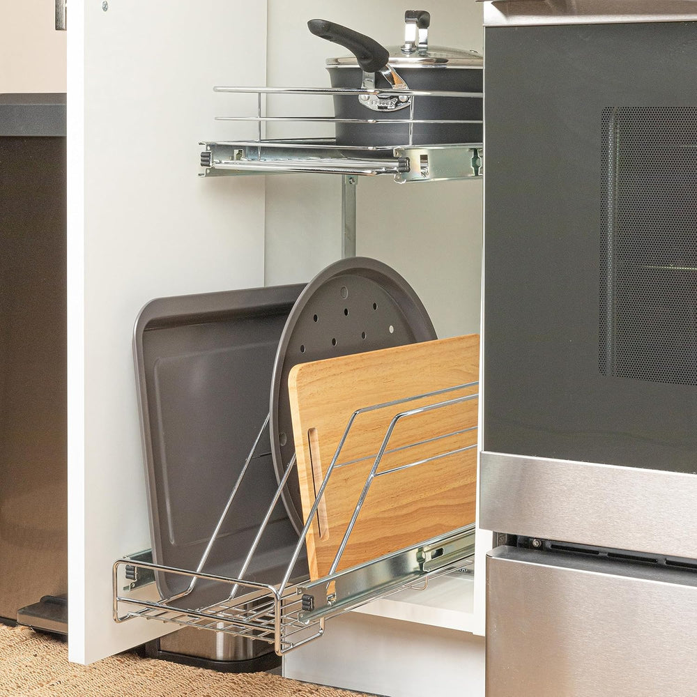 Household Essentials Glidez Multipurpose Chrome-Plated Steel Pull-Out/Slide-O...