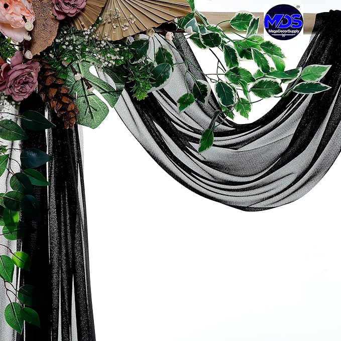 MDS Halloween Chiffon Draping Fabric - 1 Panel, 30" Wide x 40ft Long - S...