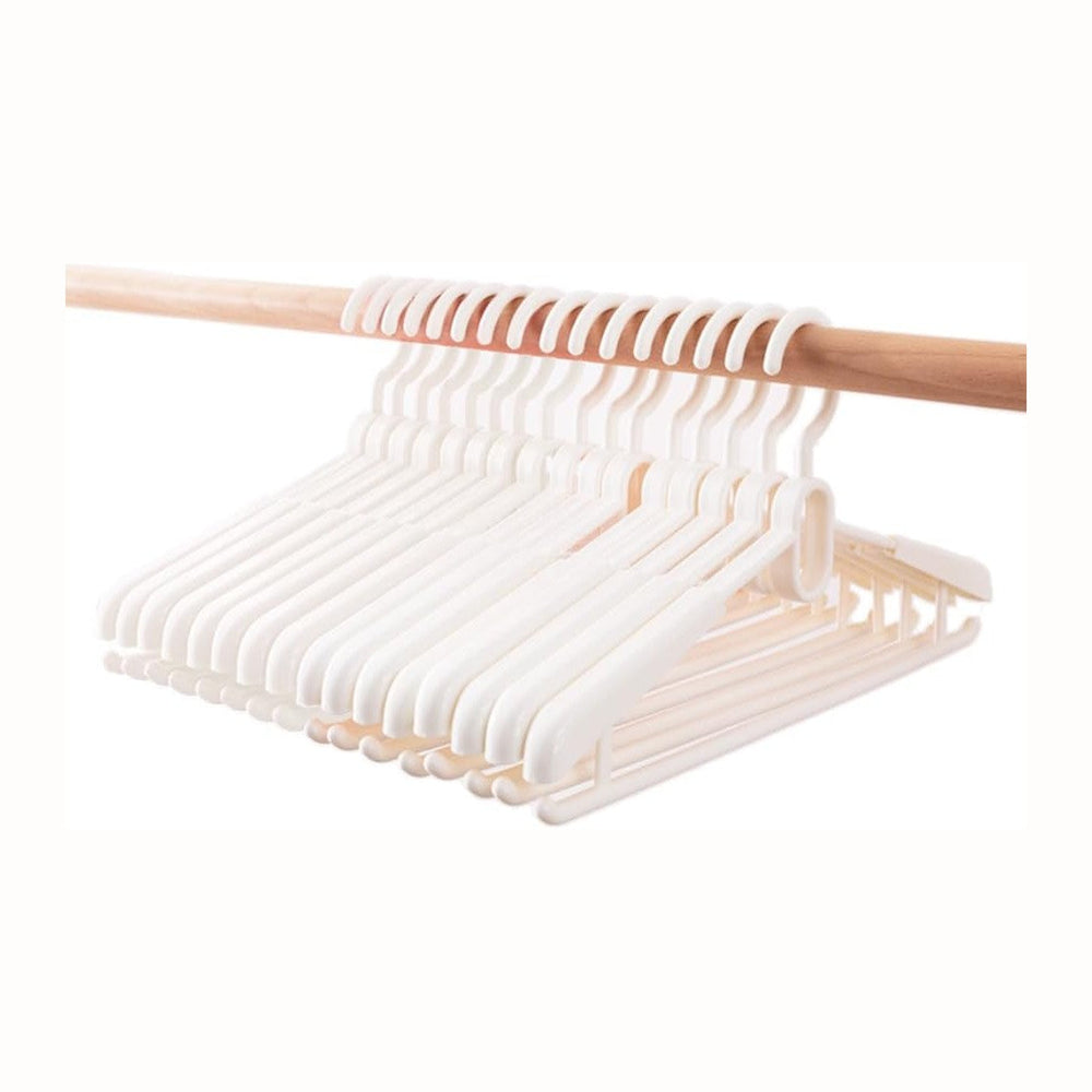 16 Pack Adjustable Clothes Hangers, Heavy Duty Plastic Hangers with Non-Slip ...