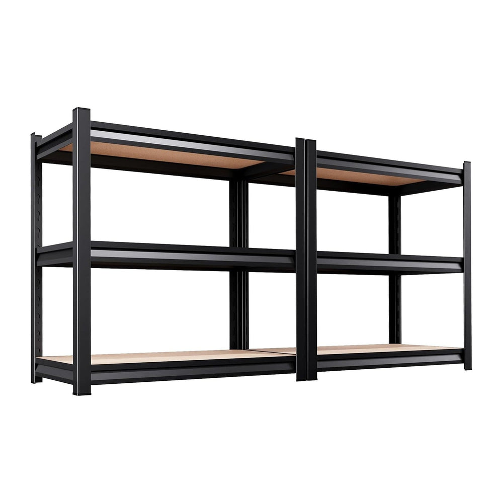2Pack 3 Tier Garage Shelving,Garage Storage Shelves,Adjustable Heavy Duty Met...