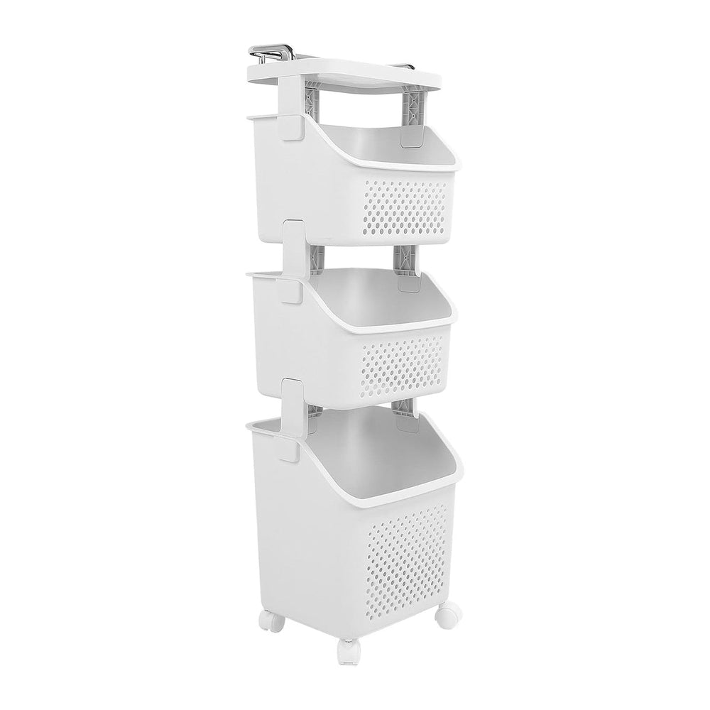 3 Tier Laundry Basket Organizer with Wheels, Tiered Laundry Basket Organizer,...