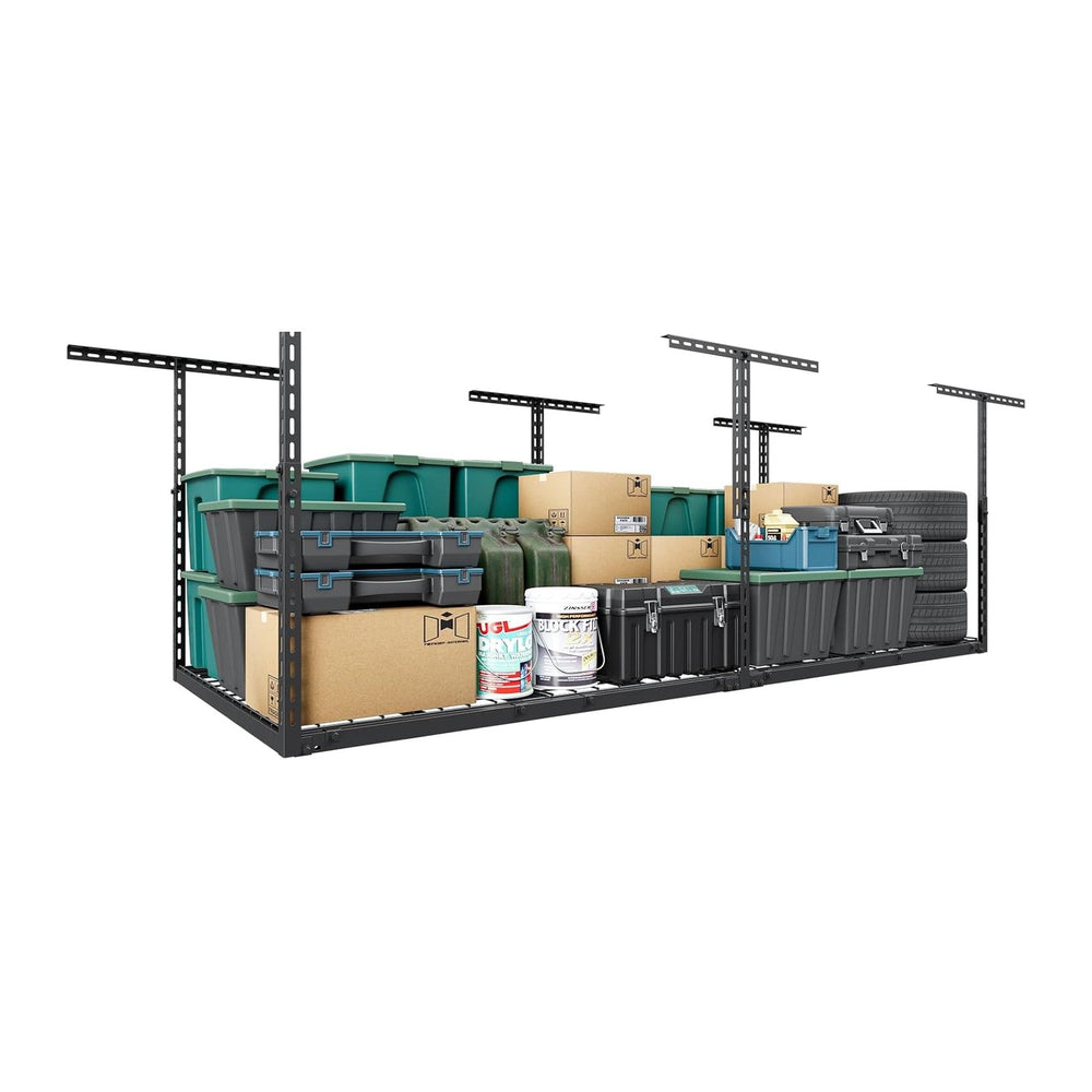3x8 FT Overhead Garage Storage Rack,750LBS Weight Capacity