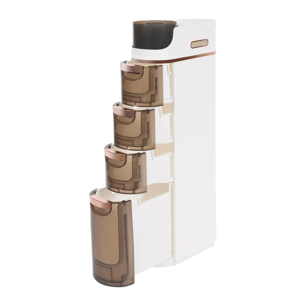 4 Tiers Slim Bathroom Storage Cabinet, Drawer Narrow Slim Storage Cart with T...