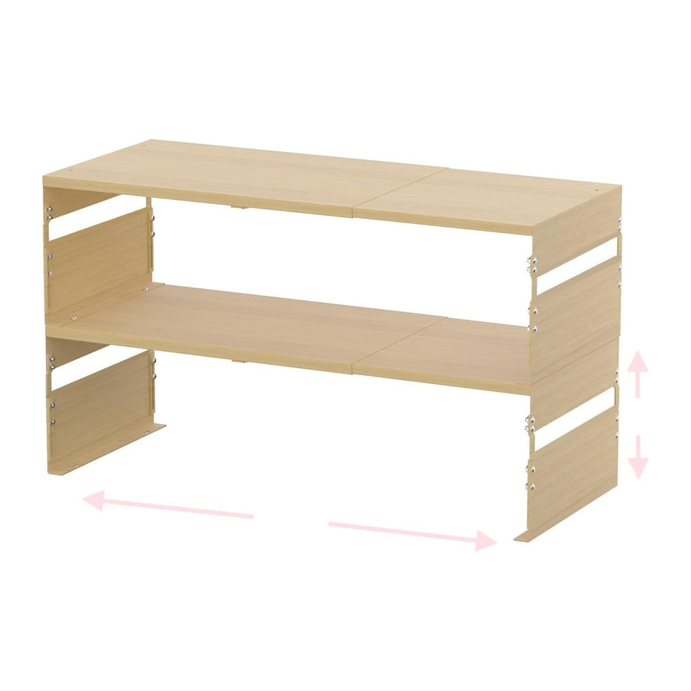 Adjustable Metal Bedside Shelf – Stackable Shelf for Bedroom, Living Room, Of...