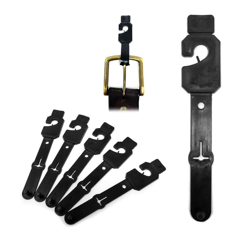 Black Belt Hangers for Retail - Economic Plastic Belt Hooks, 1000 Pack