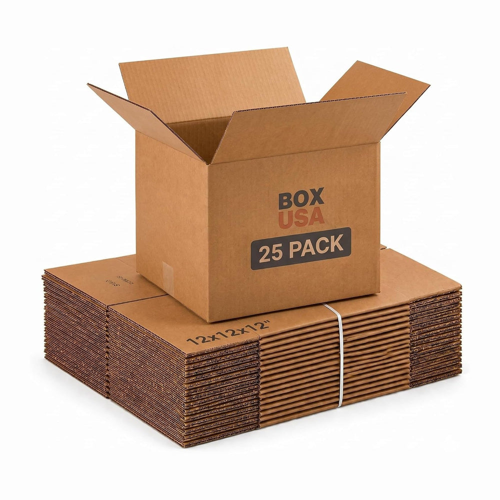 BOX USA Cube Shipping Boxes 12"L x 12"W x 12"H (25-Pack) - Sma...