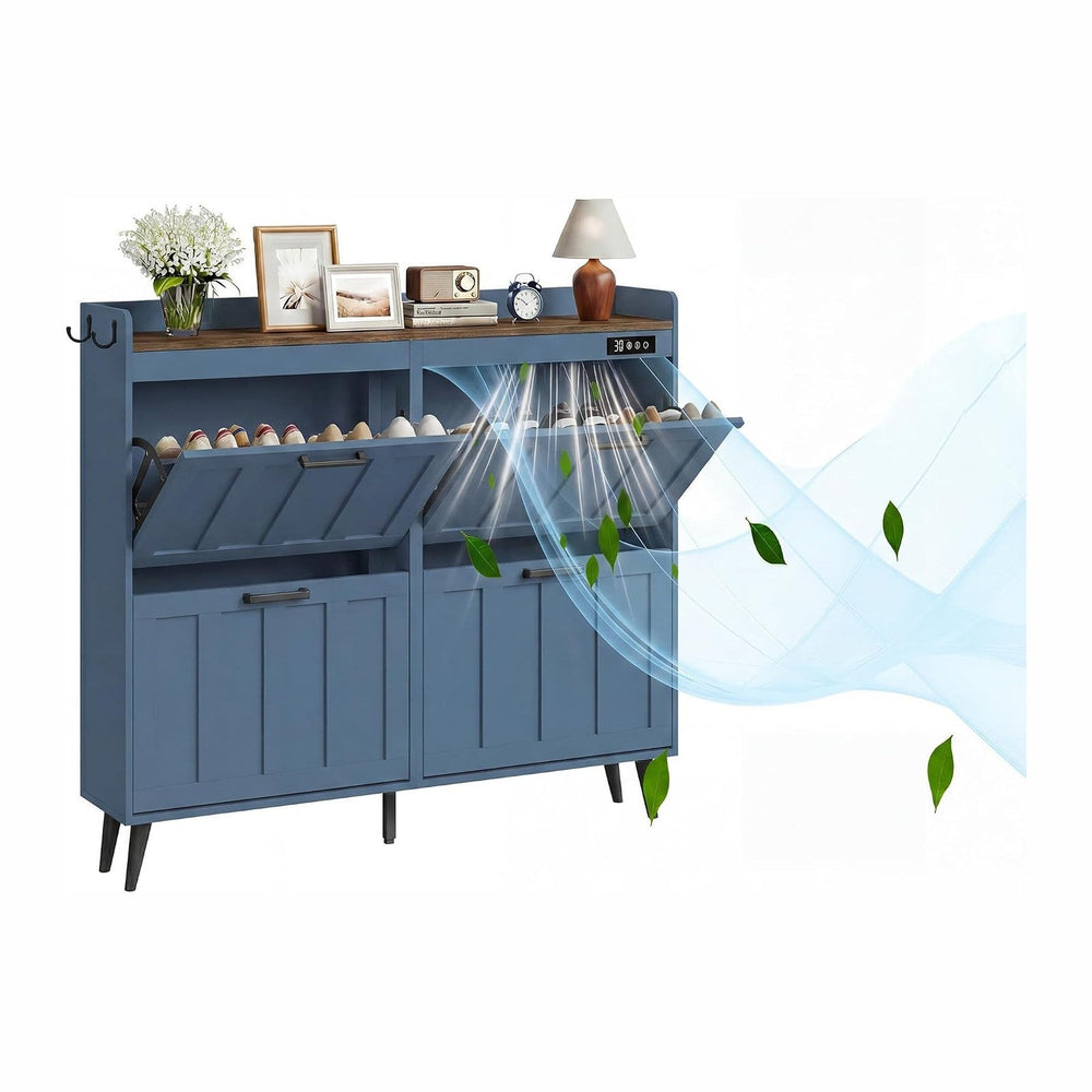 ChooChoo Shoe Storage Cabinet with 4 Flip Drawers and Deodorizer