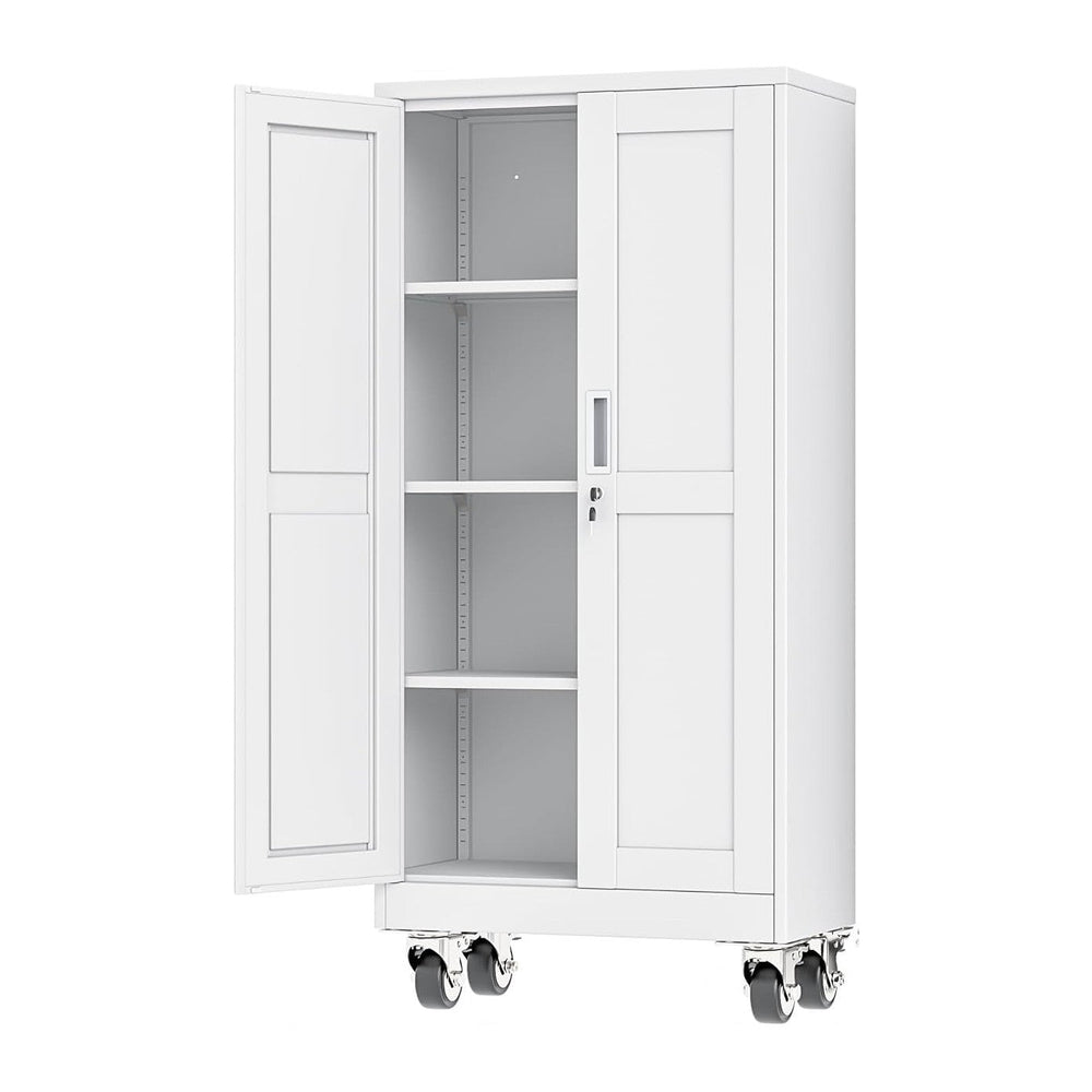 Ckzbx Metal Garage Storage Cabinet with Locking Doors and Adjustable Shelves,...