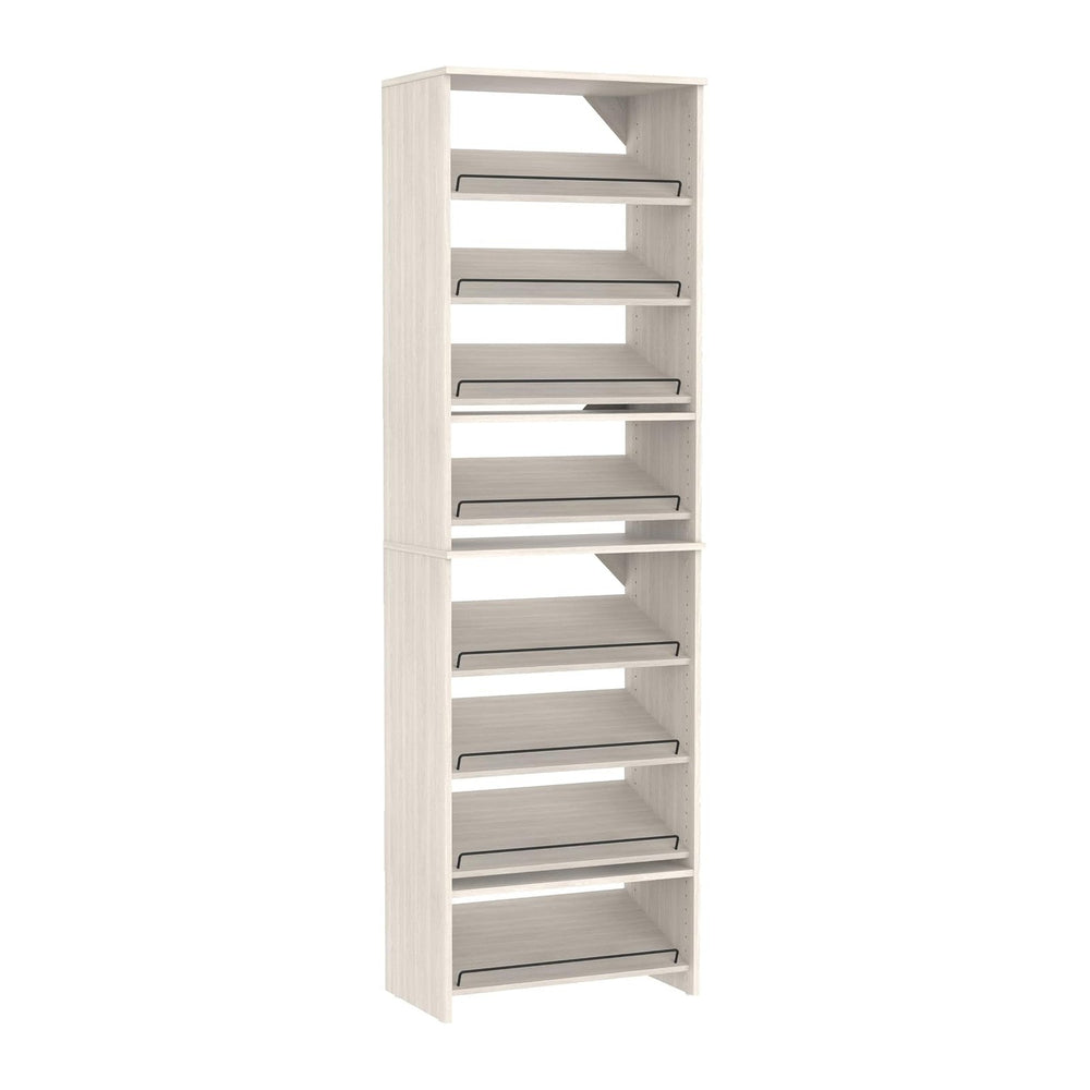 ClosetMaid SuiteSymphony 25-Inch Shoe Shelf Tower, (2) 4-Shoe Shelf Packs (Cr...