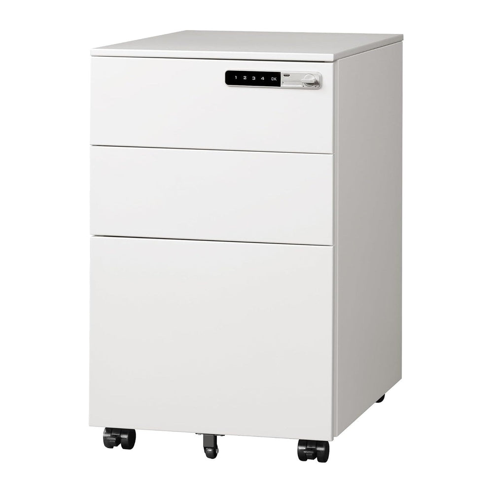 DEVAISE 3 Drawer File Cabinet with Combination Lock, Fully Assembled