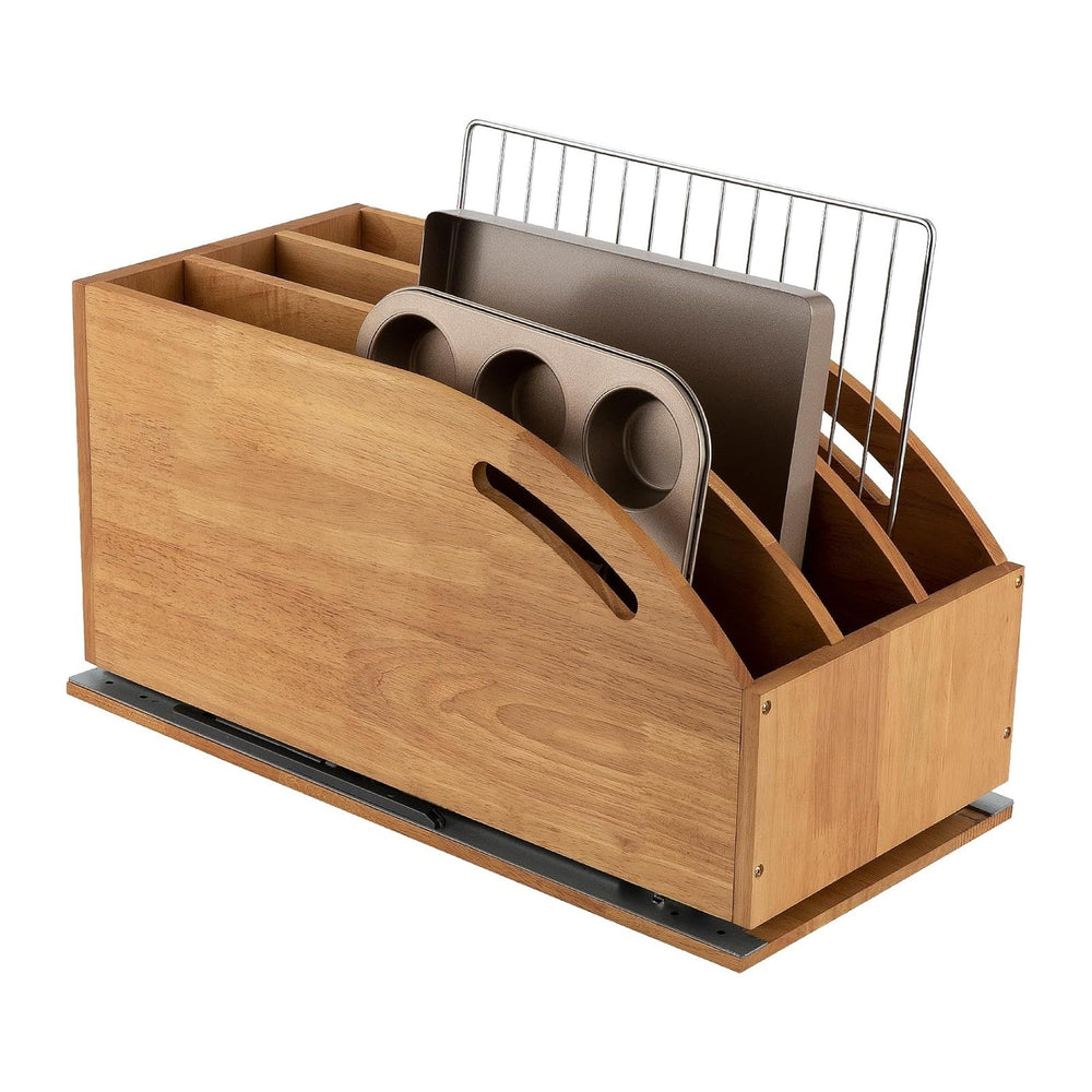 DINDON Pull Out Cabinet Organizer for Pans, Pot lid, Cookie Sheet, Cutting Bo...