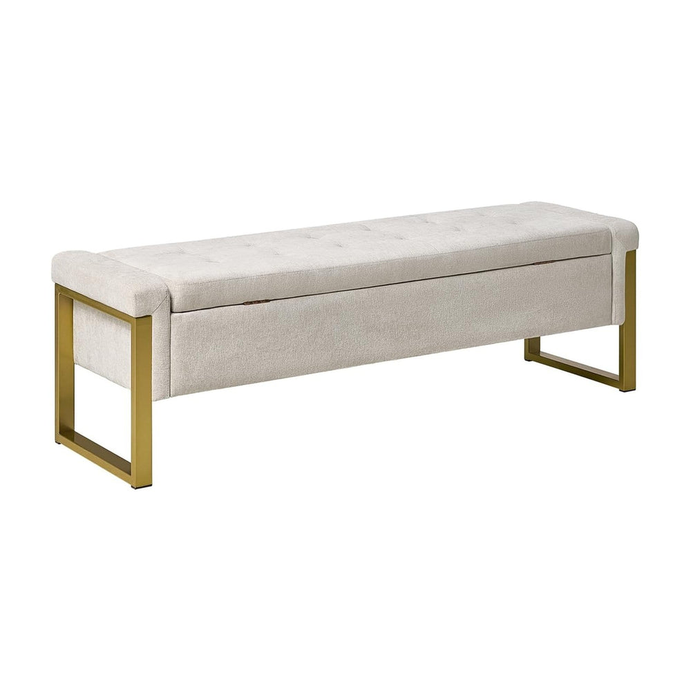 EcoHarbor Living Modern Storage Ottoman Bedroom Bench, End of Bed Bench with ...