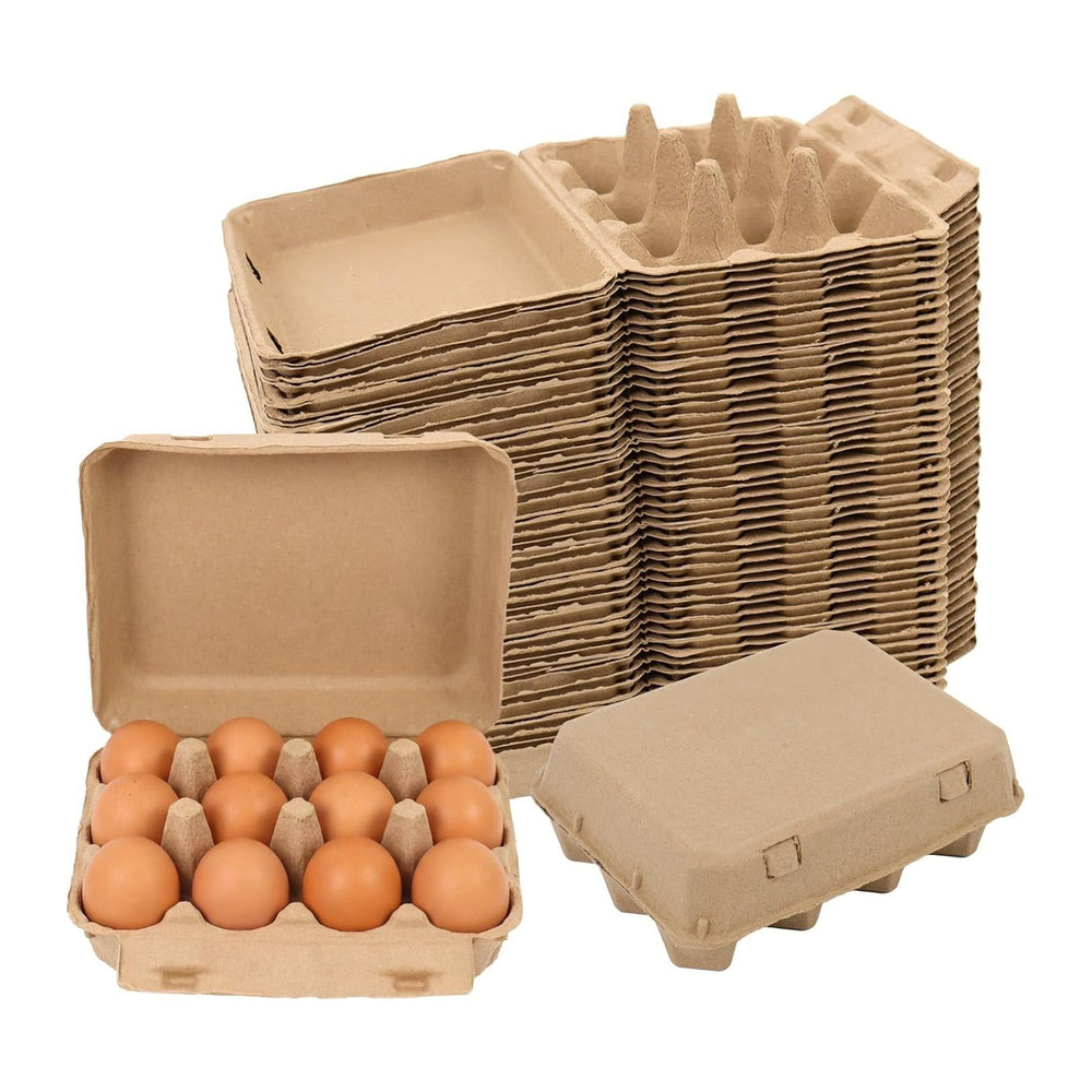 Egg Cartons 12 Count, 50 Pack Cardboard Egg Cartons Cheap Bulk, Reusable Pape...