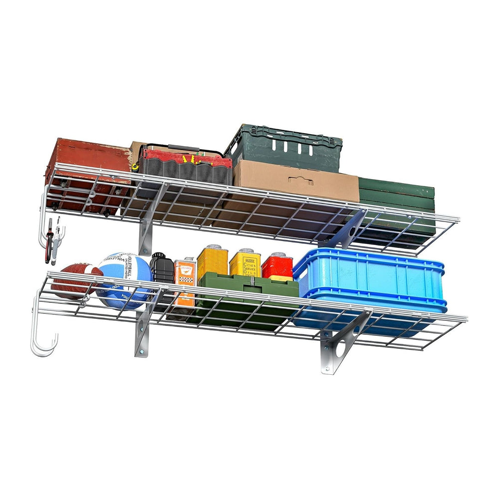 EVERHANGER Garage Wall Shelves, 12 X 48 Inch Wall Mounted Storage Shelves
