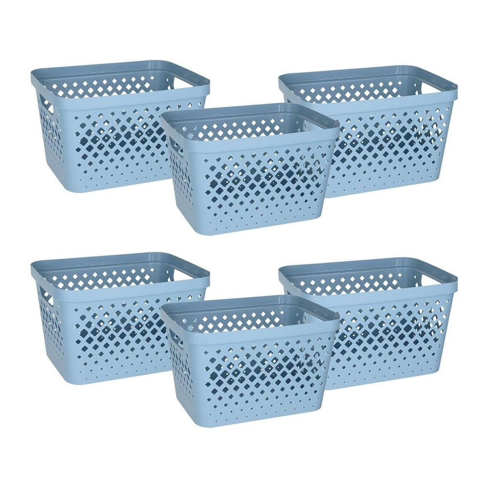 Glad Plastic Storage Basket Set, Value Pack of 6 | Open Storage Bins
