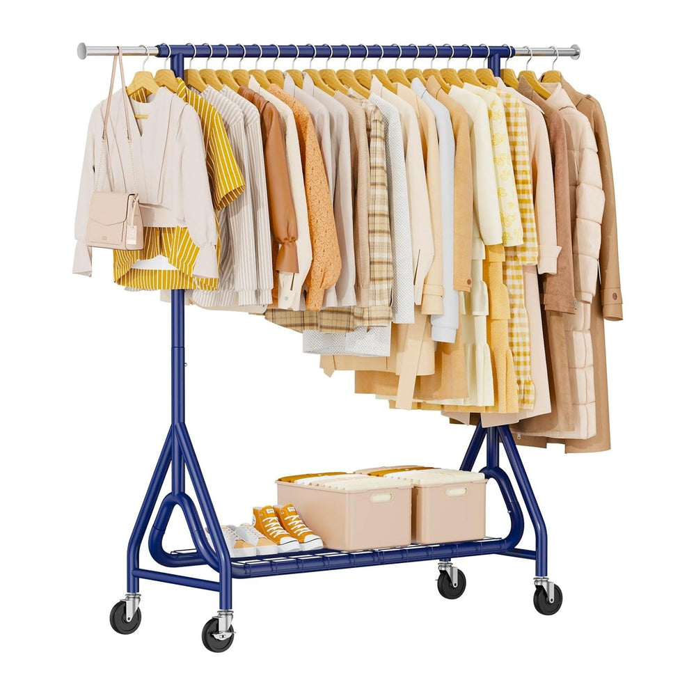 Heavy Duty Clothing Rack, Metal Clothes Rack Load 450 LBS, Rolling Coat Racks...