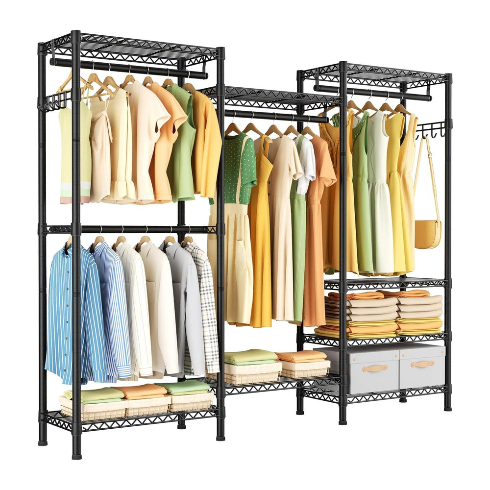 Heavy Duty Garment Rack Large Clothes Rack, Freestanding Closet Portable