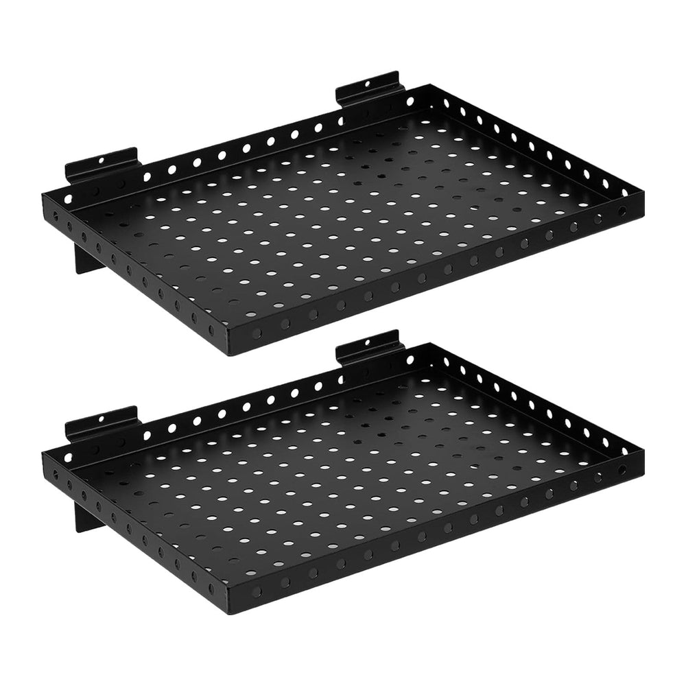 Heavy Duty Slatwall Shelf 16x12Inch, Steel Slatwall Accessories Storage Rack ...