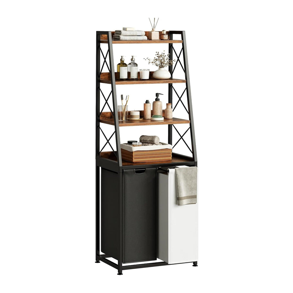 Herture Laundry Basket, 2 Section Laundry Hamper with 4 Tiers Shelf, Pull-Out...