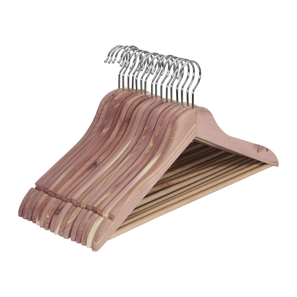Household Essentials 26140 CedarFresh Red Cedar Wood Clothes Hangers with Fix...