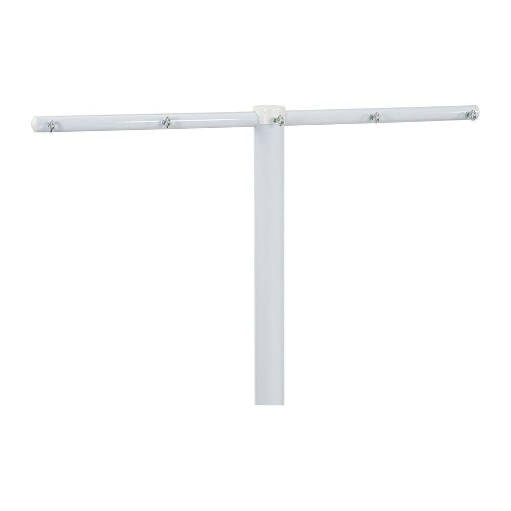 Household Essentials Mega Outdoor Clothesline T‑Post, Galvanized Steel Single...
