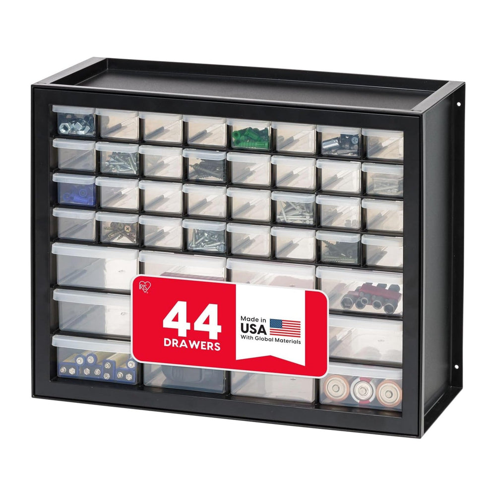 IRIS USA 44-Drawer Small Parts Storage Cabinet, Crafts, Made in USA, Black
