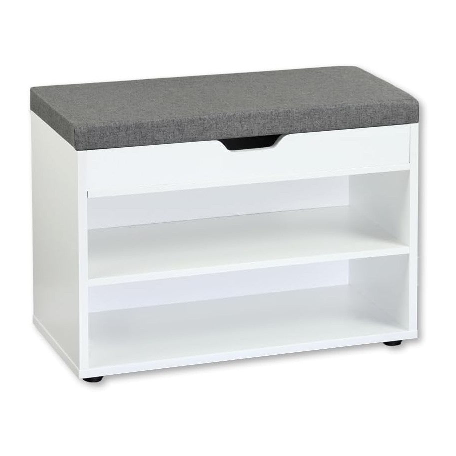 Kesper 15914 13 Shoe Cabinet with Seat Cushion, Made from FSC Certified Chipb...