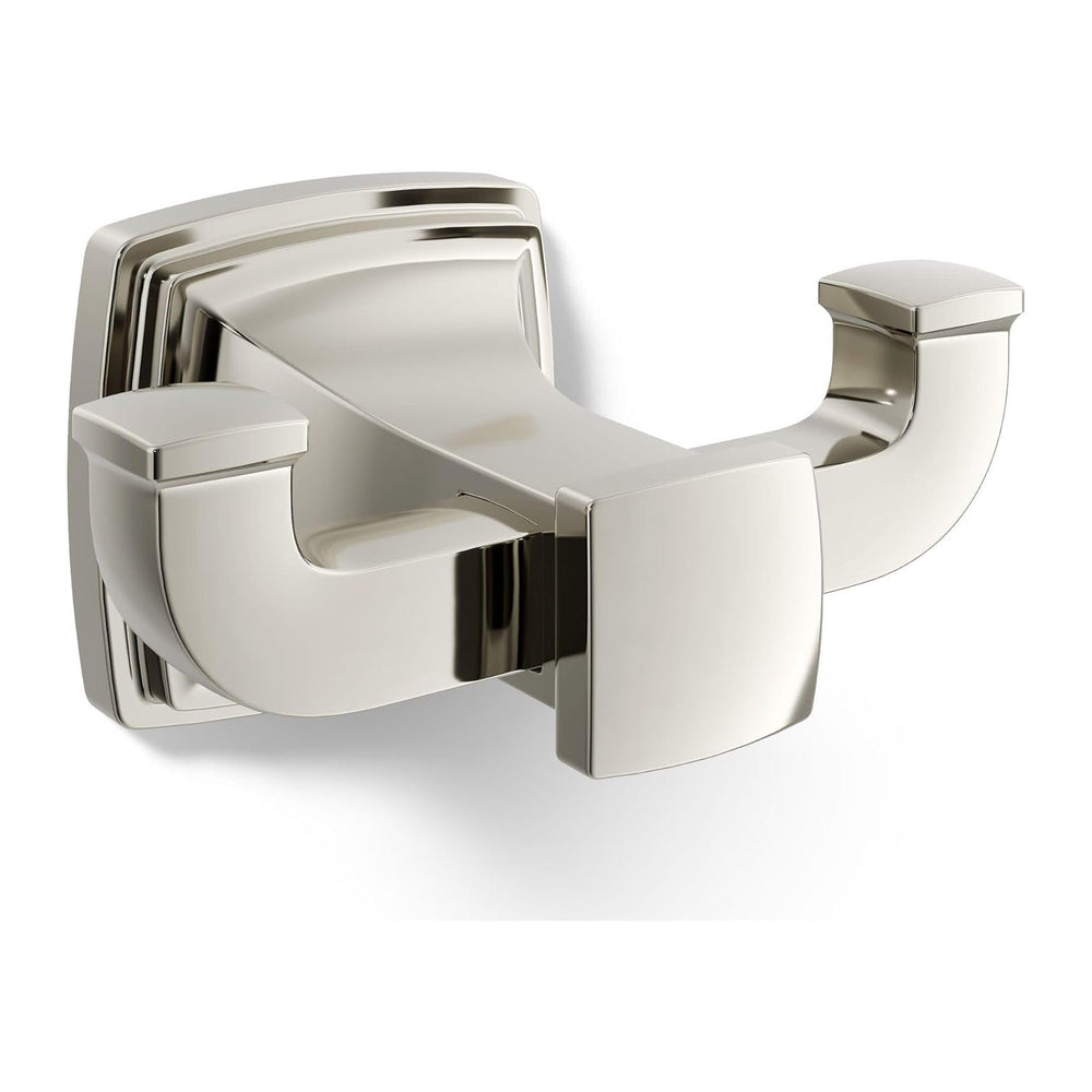 Kohler 27411-SN Riff® Double Robe Hook, Vibrant Polished Nickel