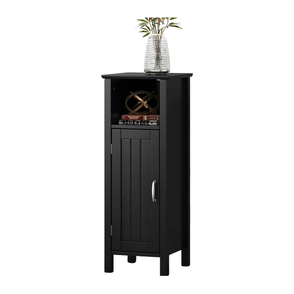 LDAILY LUARANE Wooden Bathroom Floor Storage Cabinet, Side Storage Organizer ...